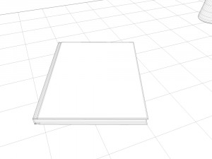 table with metal legs Modelo 3D