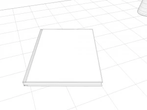 table with metal legs 3D Model