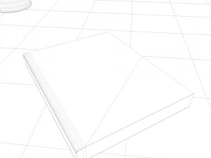 table with metal legs 3D Model