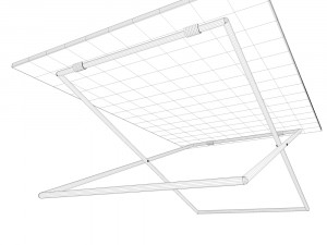 table with metal legs Modelo 3D