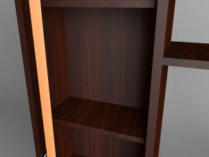 computer desk with wardrobe 3D Model