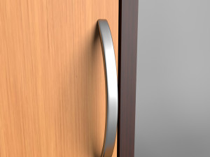 computer desk with wardrobe Modello 3D
