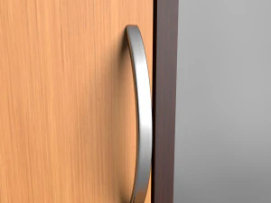 computer desk with wardrobe 3D Model