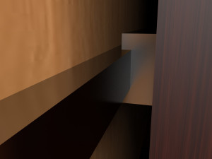 computer desk with wardrobe Modello 3D