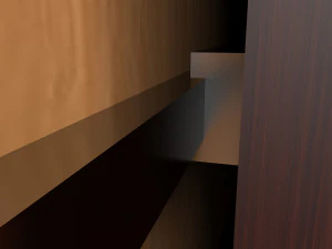 computer desk with wardrobe 3D Model