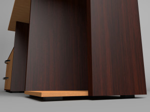 computer desk with wardrobe Modello 3D