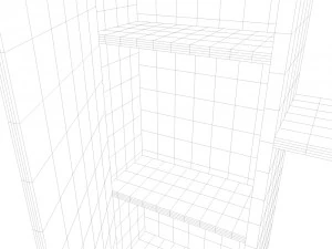 computer desk with wardrobe 3D Model