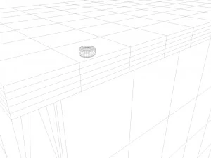 computer desk with wardrobe 3D Model