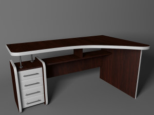 corner computer desk 3Dモデル