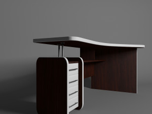 corner computer desk 3D मॉडल