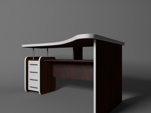 corner computer desk 3D मॉडल