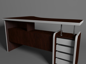 corner computer desk 3D मॉडल