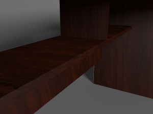 corner computer desk 3D मॉडल