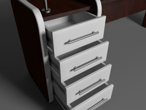 corner computer desk 3D मॉडल