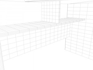 corner computer desk 3D मॉडल