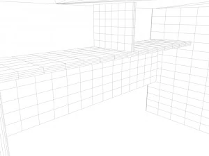 corner computer desk 3D Model