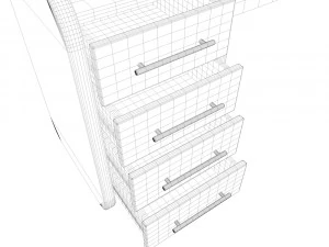 corner computer desk 3D Model