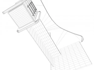 corner computer desk 3D Model