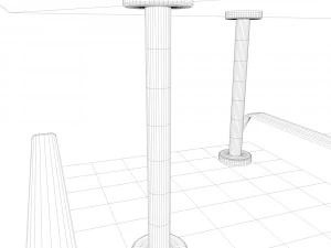 corner computer desk 3D Model