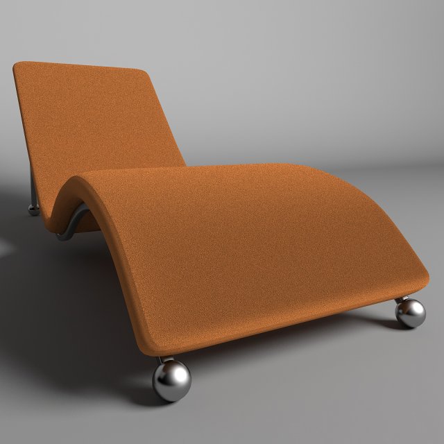 armchair semi chaise longue 3D Model .c4d .max .obj .3ds .fbx .stl .blend 