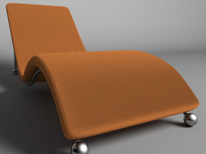 armchair semi chaise longue 3Dモデル