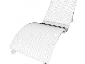 armchair semi chaise longue 3D Model