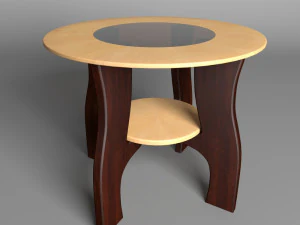 mesa de centro de cristal Modelo 3D