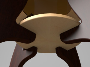 glass center table Modelo 3D