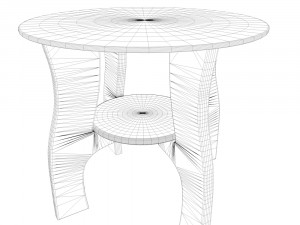 glass center table Modelo 3D