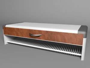 bench with drawer 3Dモデル