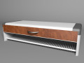 Bench with drawer 3D Model