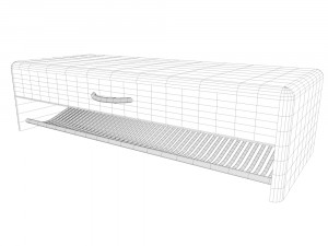 bench with drawer Modello 3D
