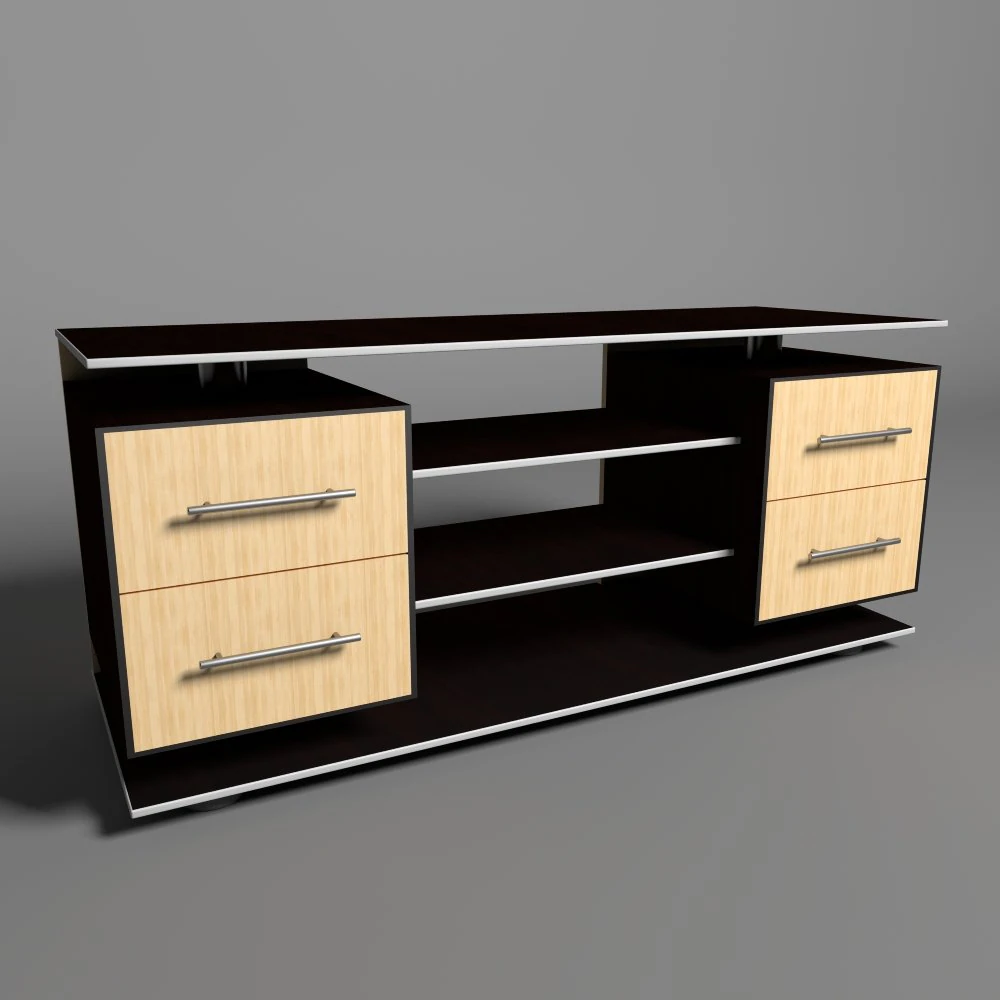 tv stand 3D Model .c4d .max .obj .3ds .fbx .stl .blend 