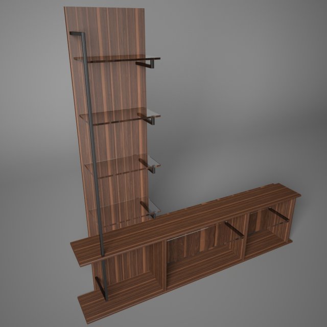 tv stand l 3Dモデル .c4d .max .obj .3ds .fbx .stl .blend 