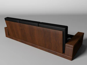 sofa on a wooden base 3D Model