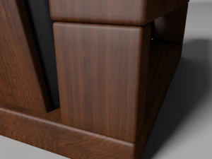 sofa on a wooden base 3D Model