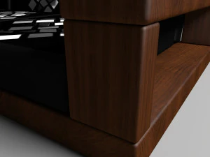 sofa on a wooden base 3D Model
