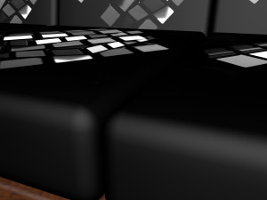 sofa on a wooden base 3D मॉडल