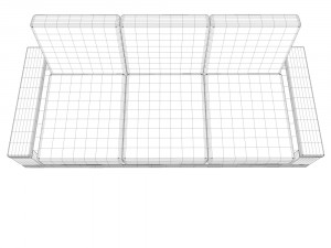 sofa on a wooden base 3D मॉडल