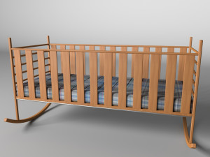 baby rocking bed 3D मॉडल