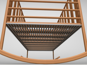 baby rocking bed 3D मॉडल