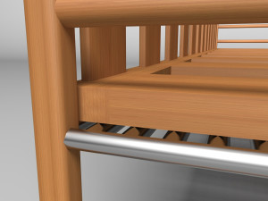 baby rocking bed 3D मॉडल