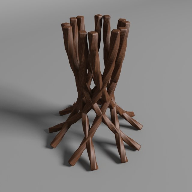 wooden vase 3D Model .c4d .max .obj .3ds .fbx .stl .blend 