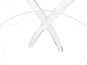 twisted-legs table Model 3D