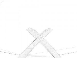 twisted-legs table Model 3D