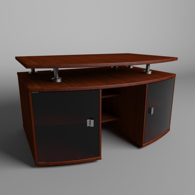 tv stand with glass doors 3D Модель .c4d .max .obj .3ds .fbx .stl .blend 