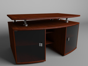 tv stand with glass doors 3D Model