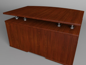 tv stand with glass doors 3D Модель