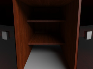 tv stand with glass doors 3D Модель