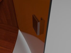 tv stand with glass doors 3D Модель